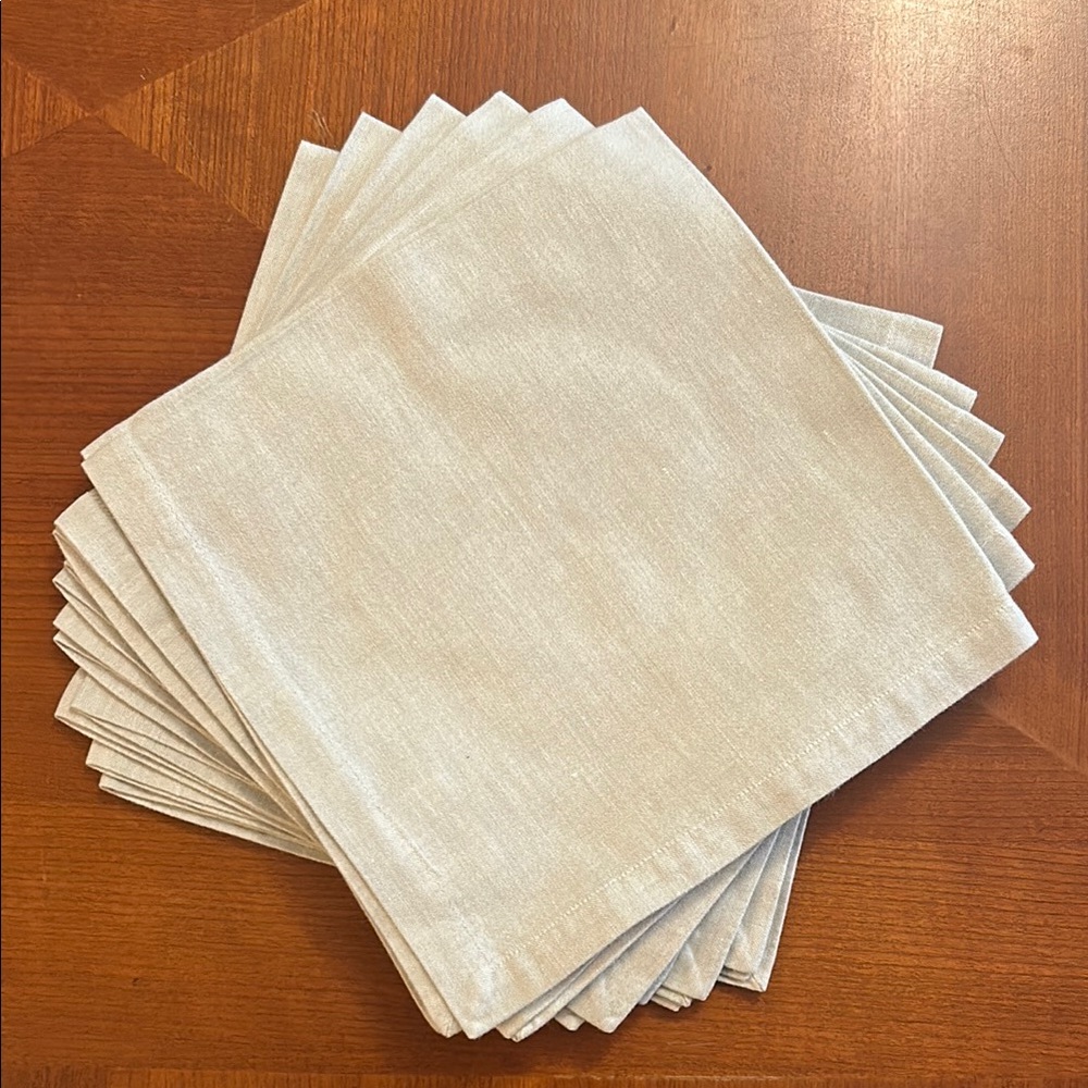 Set of 6 Taupe Cloth Napkins